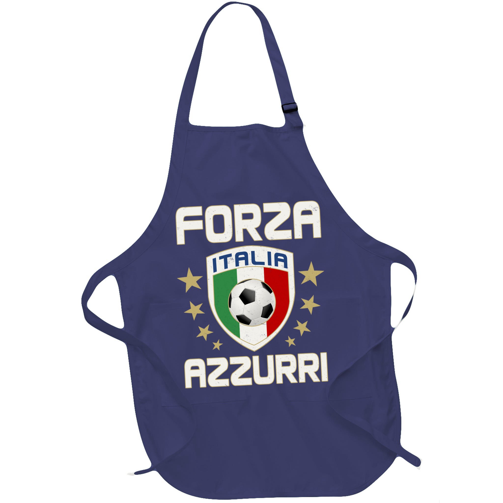 Forza Azzurri Italia Italy Shield Logo Soccer Team Apron