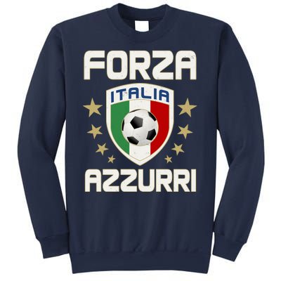 Forza Azzurri Italia Italy Shield Logo Soccer Team Sweatshirt