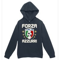 Forza Azzurri Italia Italy Shield Logo Soccer Team Urban Pullover Hoodie