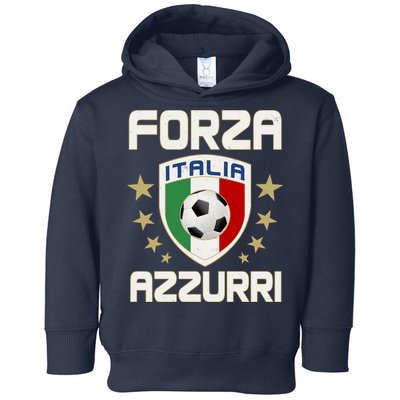 Forza Azzurri Italia Italy Shield Logo Soccer Team Toddler Hoodie