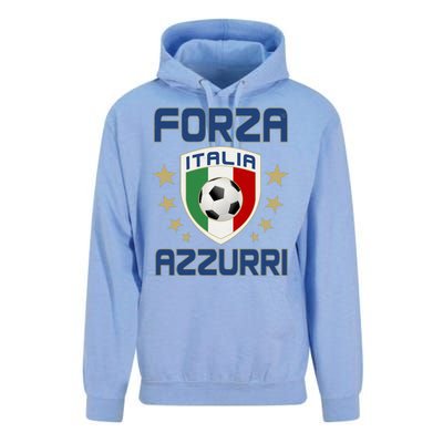 Forza Azzurri Italia Italy Shield Logo Soccer Team Unisex Surf Hoodie