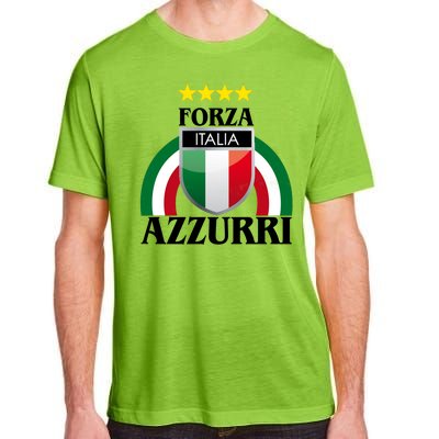 Forza Azzurri Italia Soccer Italian Team Flag 2021 Adult ChromaSoft Performance T-Shirt