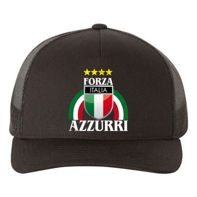 Forza Azzurri Italia Soccer Italian Team Flag 2021 Yupoong Adult 5-Panel Trucker Hat