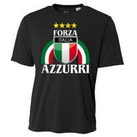 Forza Azzurri Italia Soccer Italian Team Flag 2021 Cooling Performance Crew T-Shirt