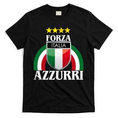 Forza Azzurri Italia Soccer Italian Team Flag 2021 T-Shirt
