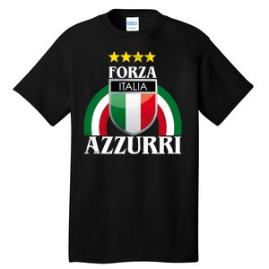 Forza Azzurri Italia Soccer Italian Team Flag 2021 Tall T-Shirt