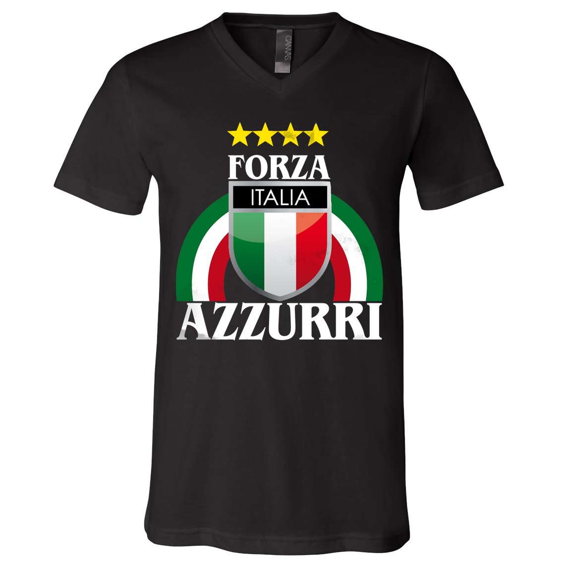 Forza Azzurri Italia Soccer Italian Team Flag 2021 V-Neck T-Shirt