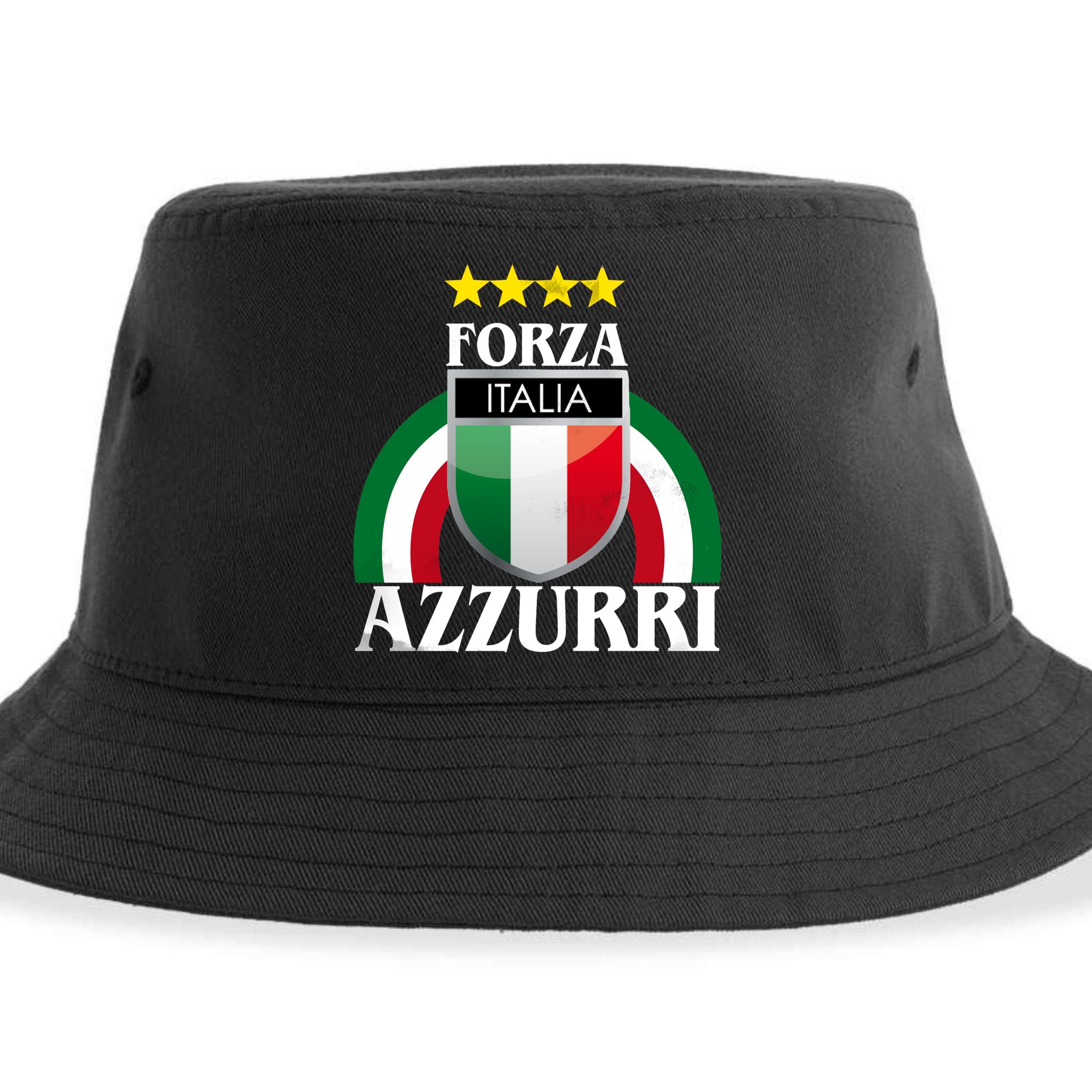Forza Azzurri Italia Soccer Italian Team Flag 2021 Sustainable Bucket Hat
