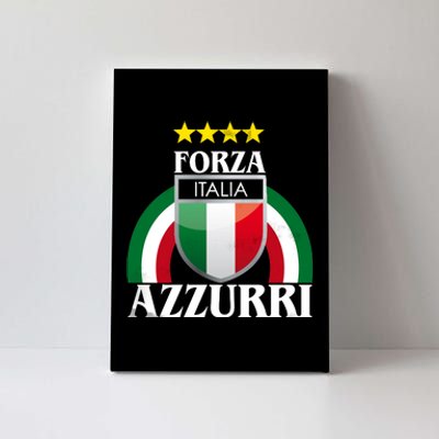 Forza Azzurri Italia Soccer Italian Team Flag 2021 Canvas