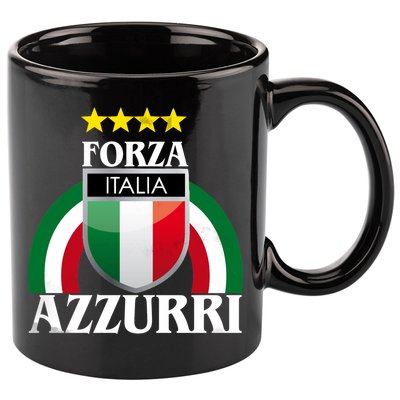 Forza Azzurri Italia Soccer Italian Team Flag 2021 11oz C Handle Ceramic Mug