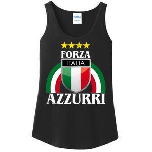 Forza Azzurri Italia Soccer Italian Team Flag 2021 Ladies Essential Tank