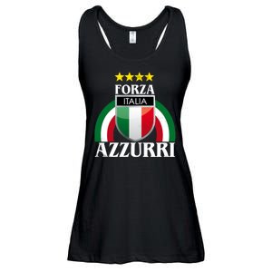 Forza Azzurri Italia Soccer Italian Team Flag 2021 Ladies Essential Flowy Tank