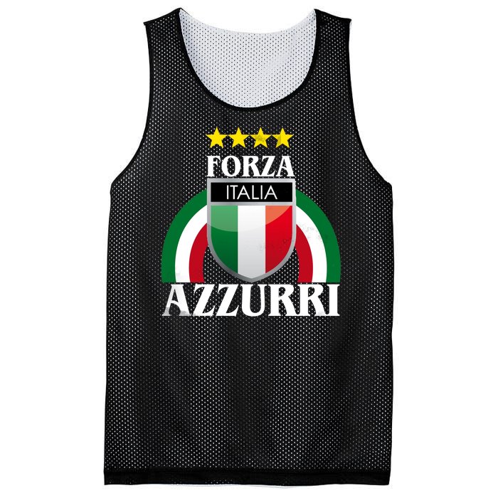 Forza Azzurri Italia Soccer Italian Team Flag 2021 Mesh Reversible Basketball Jersey Tank