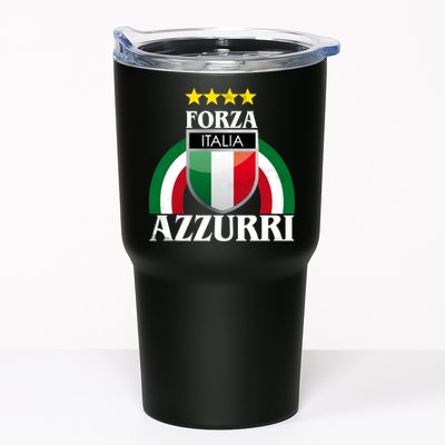 Forza Azzurri Italia Soccer Italian Team Flag 2021 Tumbler