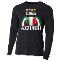 Forza Azzurri Italia Soccer Italian Team Flag 2021 Cooling Performance Long Sleeve Crew