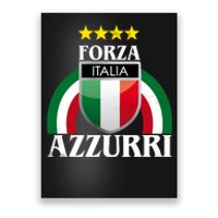 Forza Azzurri Italia Soccer Italian Team Flag 2021 Poster