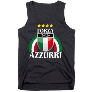 Forza Azzurri Italia Soccer Italian Team Flag 2021 Tank Top