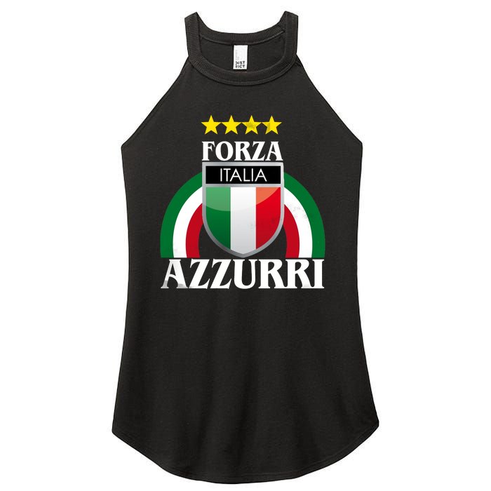 Forza Azzurri Italia Soccer Italian Team Flag 2021 Women's Perfect Tri Rocker Tank