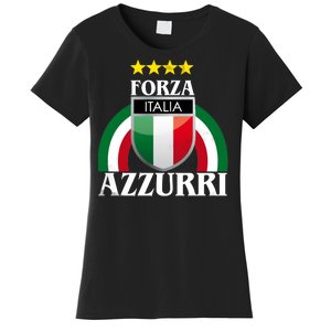 Forza Azzurri Italia Soccer Italian Team Flag 2021 Women's T-Shirt