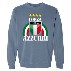 Forza Azzurri Italia Soccer Italian Team Flag 2021 Garment-Dyed Sweatshirt