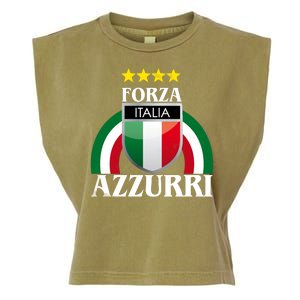 Forza Azzurri Italia Soccer Italian Team Flag 2021 Garment-Dyed Women's Muscle Tee