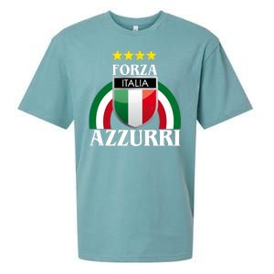 Forza Azzurri Italia Soccer Italian Team Flag 2021 Sueded Cloud Jersey T-Shirt