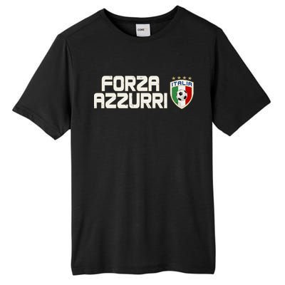 Forza Azzurri Italy Italia Soccer Team Fan Logo Tall Fusion ChromaSoft Performance T-Shirt