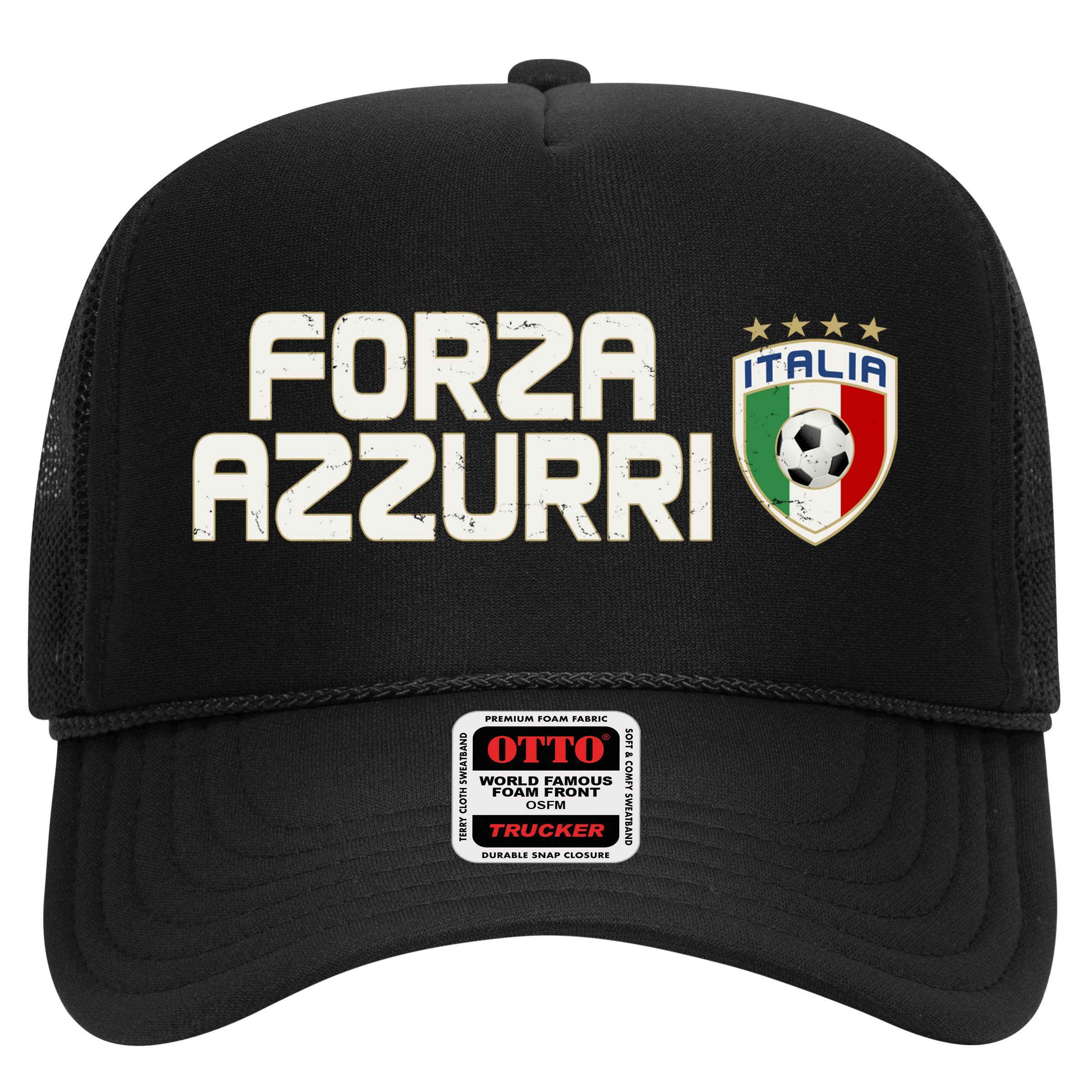 Forza Azzurri Italy Italia Soccer Team Fan Logo Hat