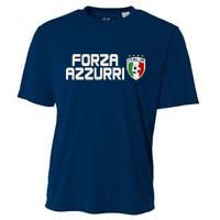 Forza Azzurri Italy Italia Soccer Team Fan Logo Cooling Performance Crew T-Shirt