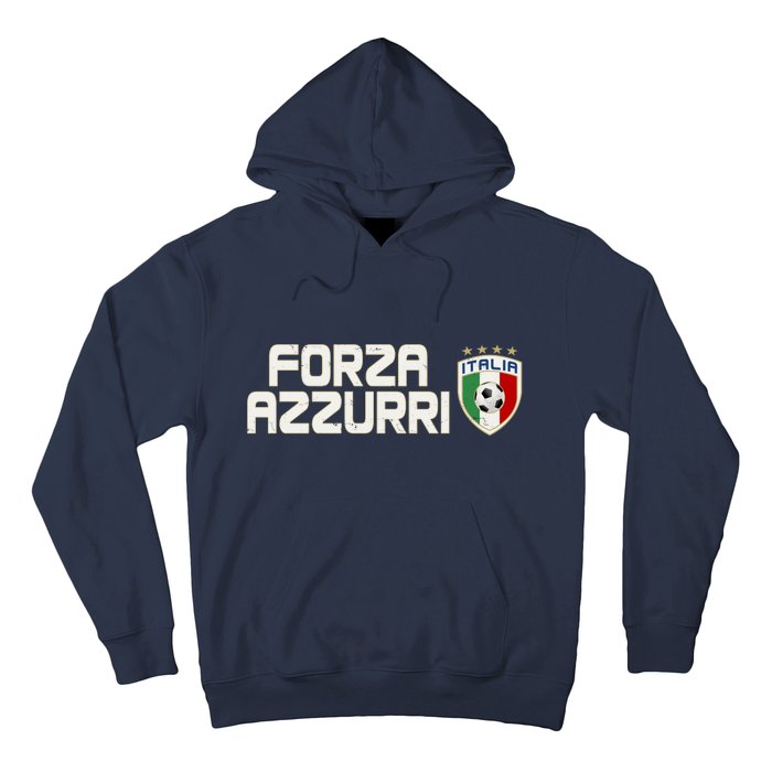 Forza Azzurri Italy Italia Soccer Team Fan Logo Hoodie