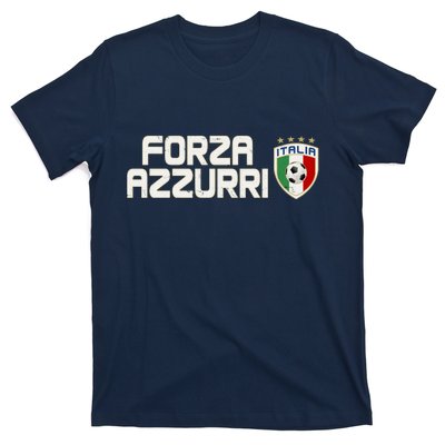 Forza Azzurri Italy Italia Soccer Team Fan Logo T-Shirt