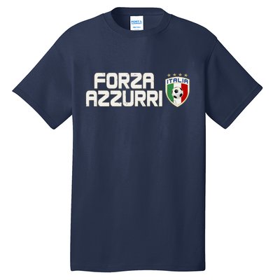 Forza Azzurri Italy Italia Soccer Team Fan Logo Tall T-Shirt