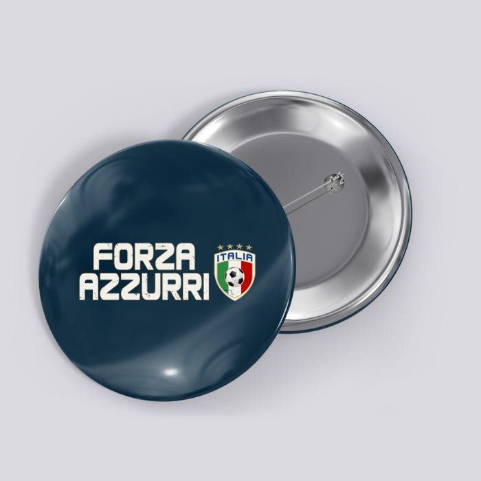 Forza Azzurri Italy Italia Soccer Team Fan Logo Button