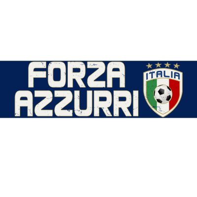 Forza Azzurri Italy Italia Soccer Team Fan Logo Bumper Sticker