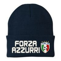 Forza Azzurri Italy Italia Soccer Team Fan Logo Knit Cap Winter Beanie