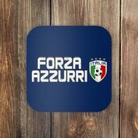 Forza Azzurri Italy Italia Soccer Team Fan Logo Coaster