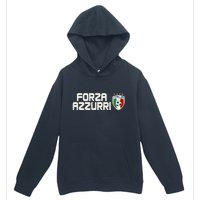 Forza Azzurri Italy Italia Soccer Team Fan Logo Urban Pullover Hoodie