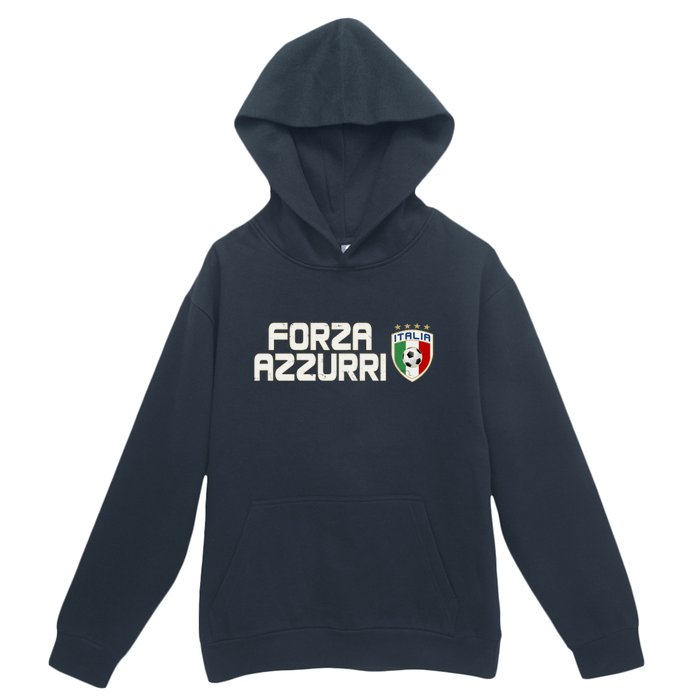 Forza Azzurri Italy Italia Soccer Team Fan Logo Urban Pullover Hoodie