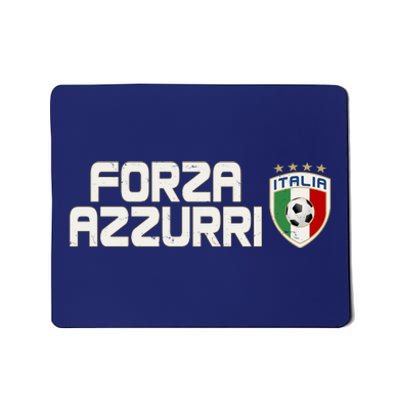 Forza Azzurri Italy Italia Soccer Team Fan Logo Mousepad