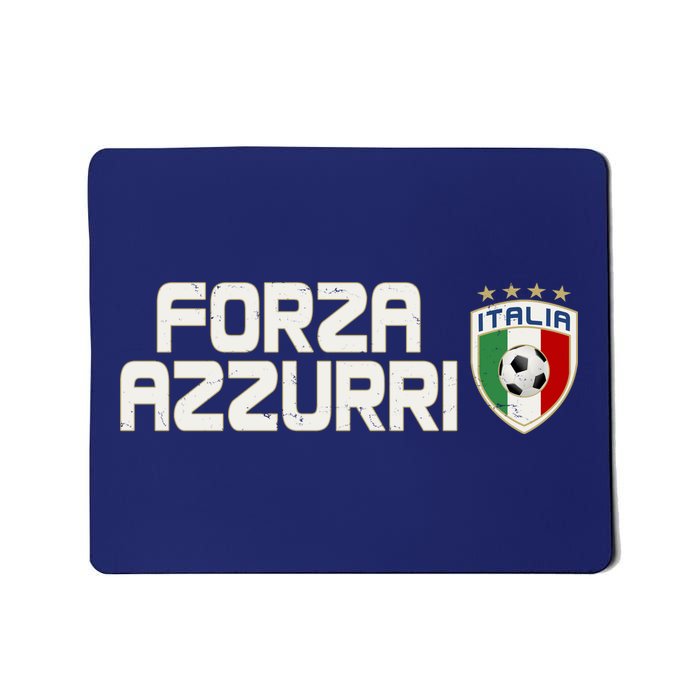 Forza Azzurri Italy Italia Soccer Team Fan Logo Mousepad