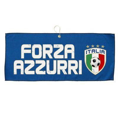 Forza Azzurri Italy Italia Soccer Team Fan Logo Large Microfiber Waffle Golf Towel