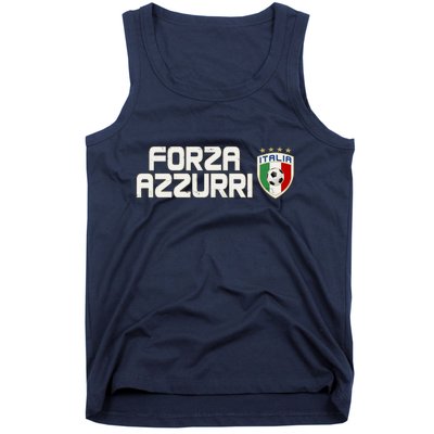 Forza Azzurri Italy Italia Soccer Team Fan Logo Tank Top