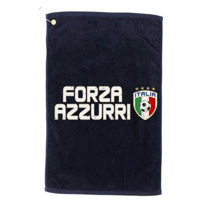 Forza Azzurri Italy Italia Soccer Team Fan Logo Platinum Collection Golf Towel