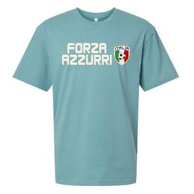 Forza Azzurri Italy Italia Soccer Team Fan Logo Sueded Cloud Jersey T-Shirt