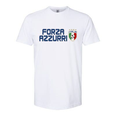 Forza Azzurri Italy Italia Soccer Team Fan Logo Softstyle CVC T-Shirt