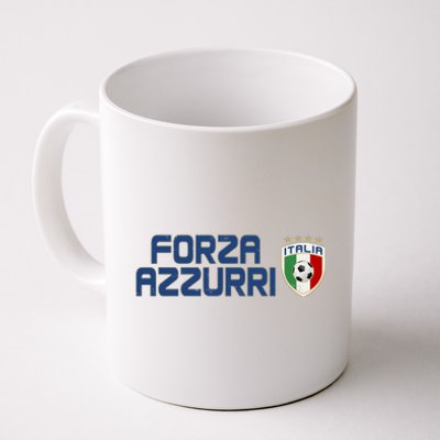 Forza Azzurri Italy Italia Soccer Team Fan Logo Coffee Mug