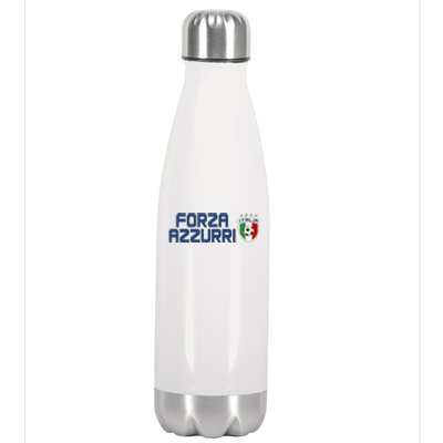 Forza Azzurri Italy Italia Soccer Team Fan Logo Stainless Steel Insulated Water Bottle