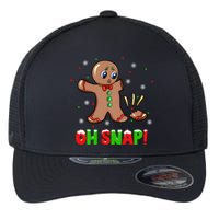 Funny Oh Snap Gingerbread Man Christmas Cookie Xmas Flexfit Unipanel Trucker Cap