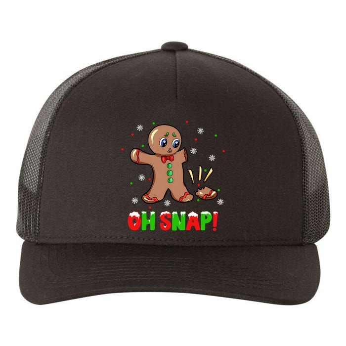 Funny Oh Snap Gingerbread Man Christmas Cookie Xmas Yupoong Adult 5-Panel Trucker Hat