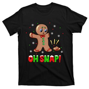 Funny Oh Snap Gingerbread Man Christmas Cookie Xmas T-Shirt